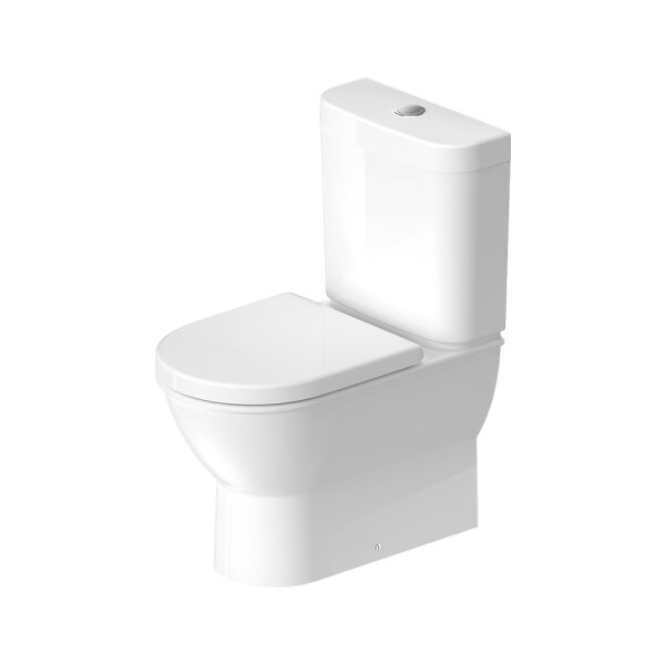 Duravit Toilet CloseCoupled Darling New 24", Washd., Hori.Outl., Us Wh